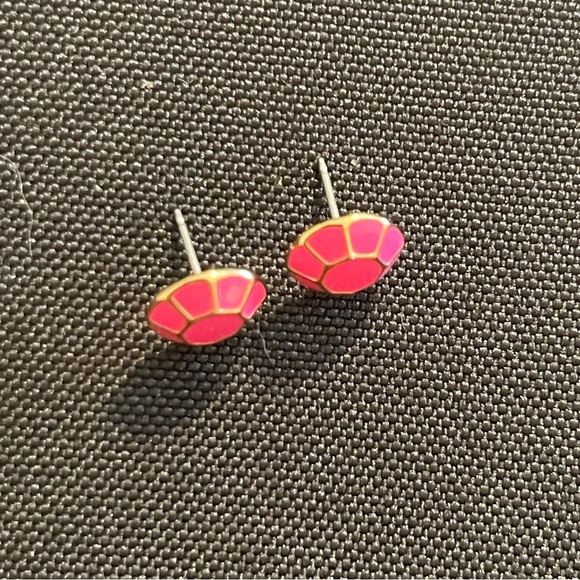 NWOT Kate Spade Pink and Gold Round Earrings - Picture 2 of 2